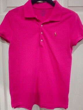 Ralph Lauren Women's Hot Pink Polo Shirt